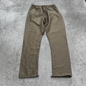 MNML Lightweight Track Pants Womens Large Brown Toggle Hem Elastic Waist 30x31